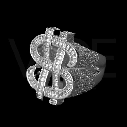 Diamond Dollar Sign Ring