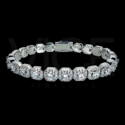 Diamond Clustered Tennis Bracelet